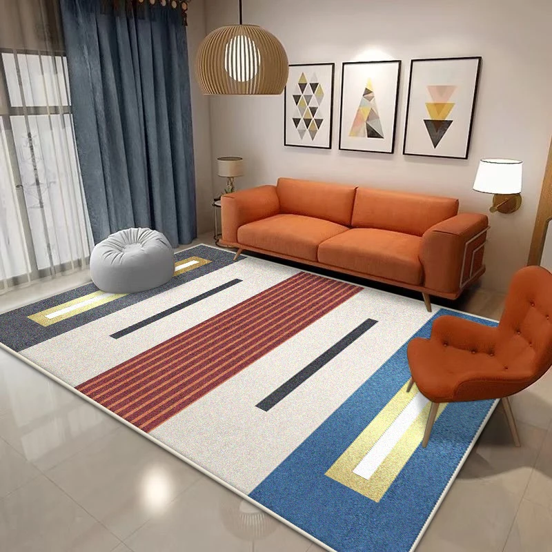 

Nordic Geometric Carpet for Living Room Light Luxury Decoration Home Easy Clean Soft Mat Bedroom Cloakroom Non-slip Rug 카펫 Ковры
