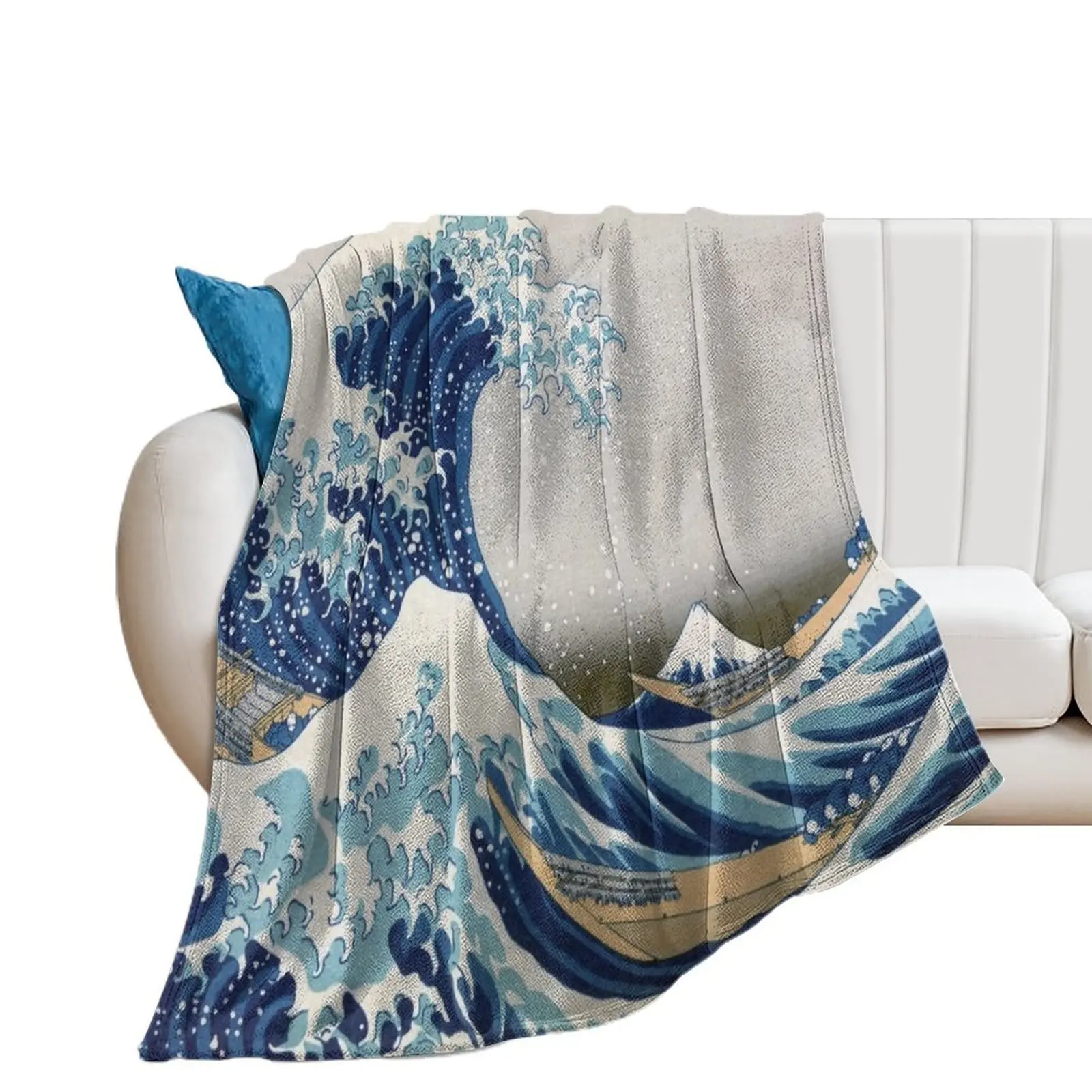 

Under the Wave off Kanagawa - The Great Wave - Katsushika Hokusai Throw Blanket Beautifuls Sofa Plush Blankets