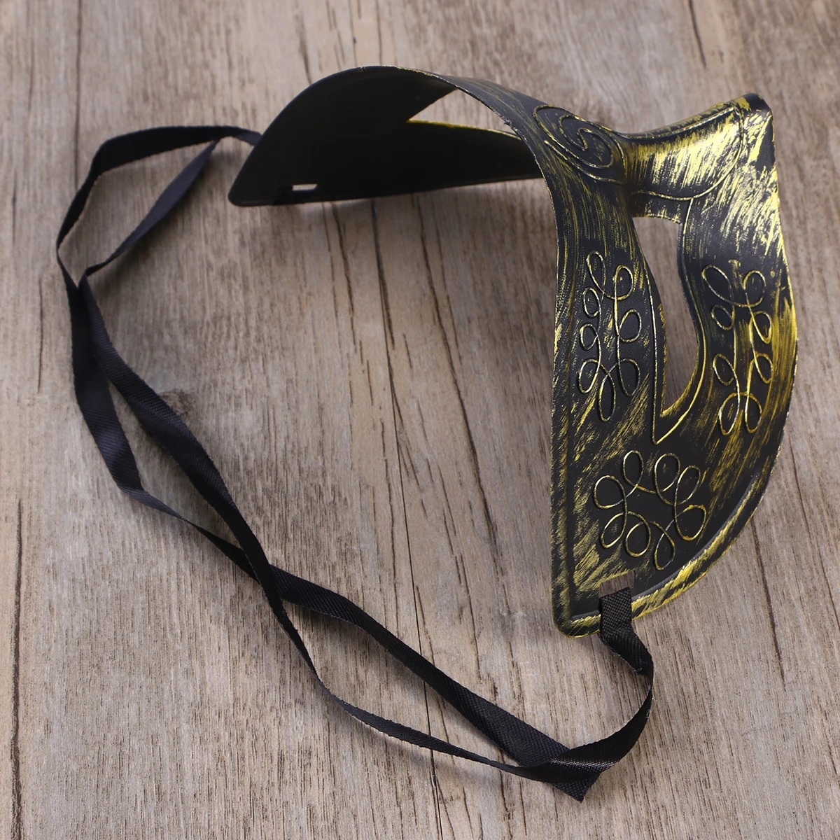 

Halloween Party Half Face Mask Engraving Masquerade Party Mask Party Up Costume Creative Gift for Men (Bronze)