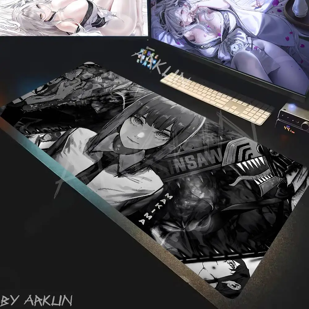 

Black Hot Pretty Girl Cool Popular Fashion Makima Anime Gaming Mouse Pad Anti-Slip Rubber Base Spill-Resistant Durable 4mm Thick