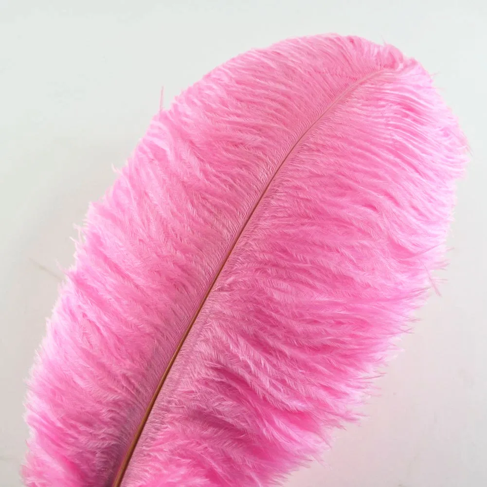 Rosa Straußenfedern-Dekoration, 15–70 cm, große dekorative Federn für Stickarbeiten, Hüte, Vasen, Tischdekorationen, Hochzeitsaccessoires. – Detail 8