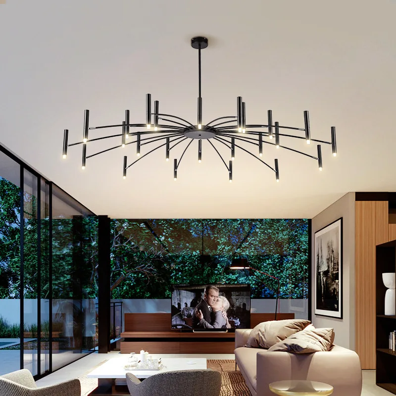 

Bliowl Modern Spotlights Ceiling Chandelier Black For Living Dining Room Bedroom Cafe Hall Pendant Lamp Indoor Luster Luminaires