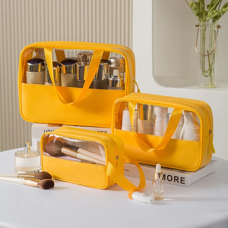 Kulturtasche für Damen und Herren, durchscheinender, wasserdichter Kosmetik-Reise-Organizer für Accessoires und Toilettenartikel – Detail 19