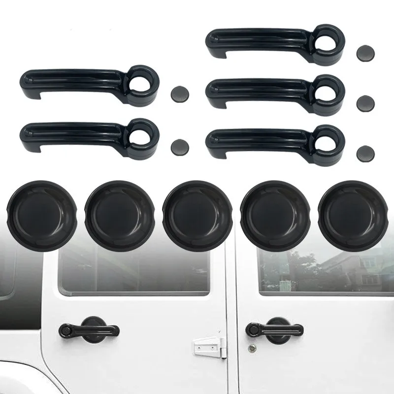 

Door Handle Inserts Cover Kit & Tailgate Handle Cover for 2007-2018 Jeep Wrangler JK / 2008-2012 Jeep Liberty / 2007-2011 Dodge