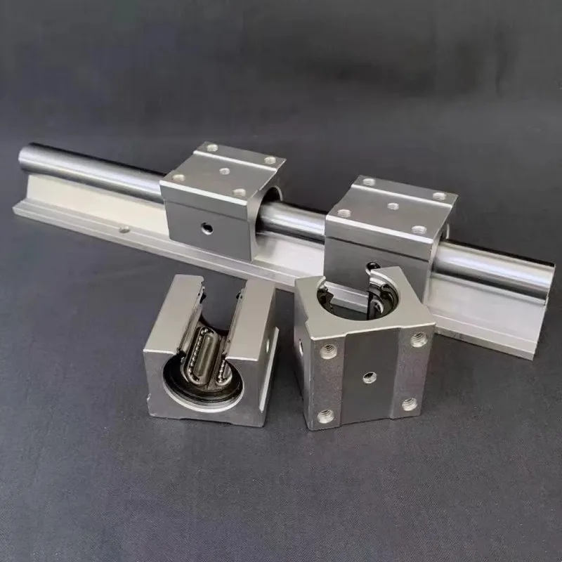 Linear Motion Guide Rail Ball Slide Unit SBR16 SBR16GA CNC Machine Tool Aluminum Steel Cage Linear Bearing for 16mm Rod Shaft