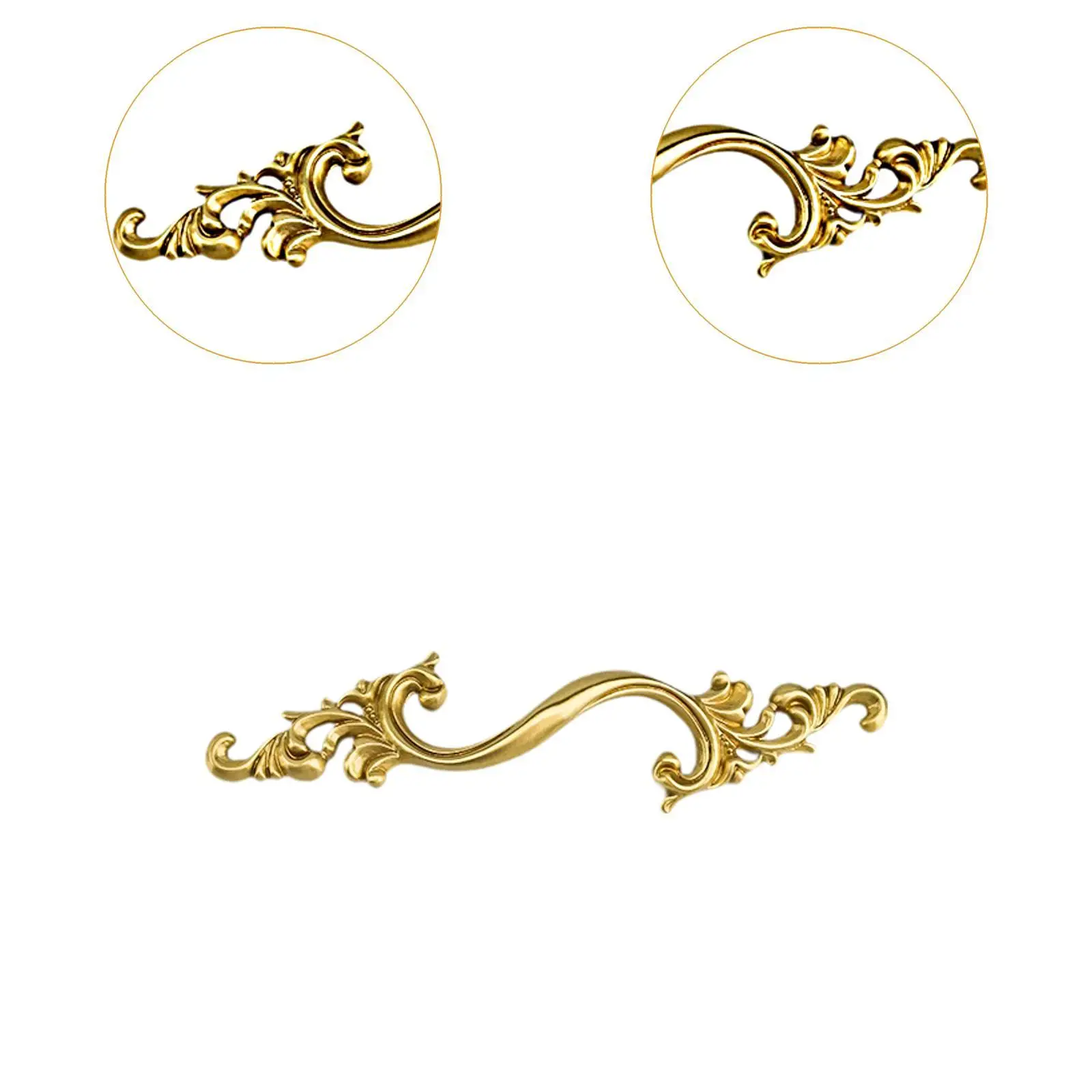 Brass Handle for Cabinet, Decorative Accessory for Furniture, Retro for Living