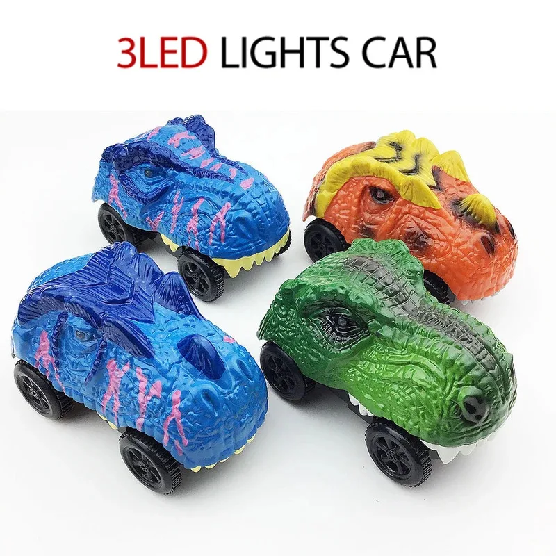 

TEMIKIDS LED Light Tracks Electronics Car Tracks Toy Parts 3 Colorful Lights Luminous Racing Track Car Toys Car Birthday Gifts