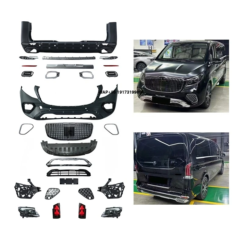 

V-Class 2016-2023 2024 Model Front/Rear Bumper Fog Light Bolt-On Non-Destructive Body Kit for VITO 1-Year