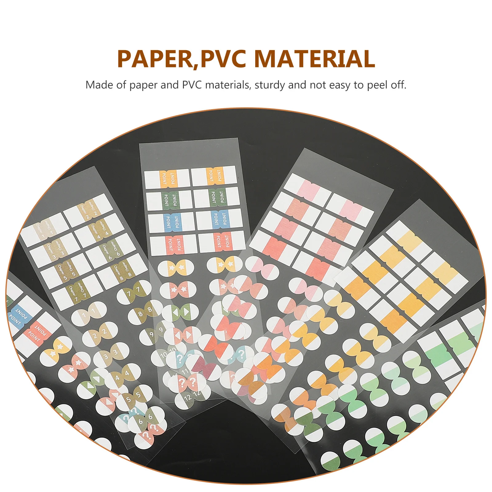 

6 листов цветных разделителей для книг с возможностью записи, для школы, офиса и дома