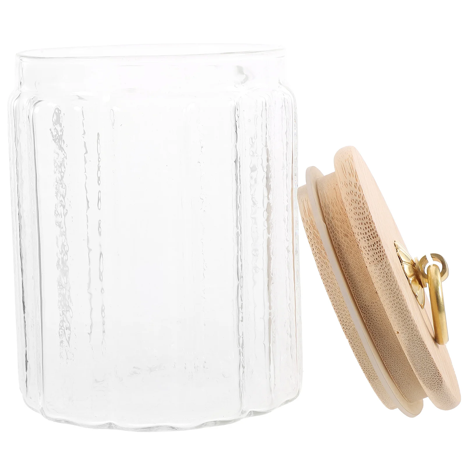 

Glass Airtight Tea Leaf Jar Large Capacity Storage Canister Multi- Bean Candy Dish Kitchen Container