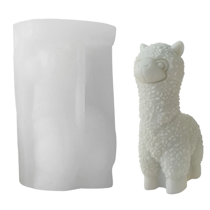 

3D Alpacas Silicone Mold Plaster Scented Resin Molds Aromatherapys Candles Epoxy Casting Molds Animal Decoration