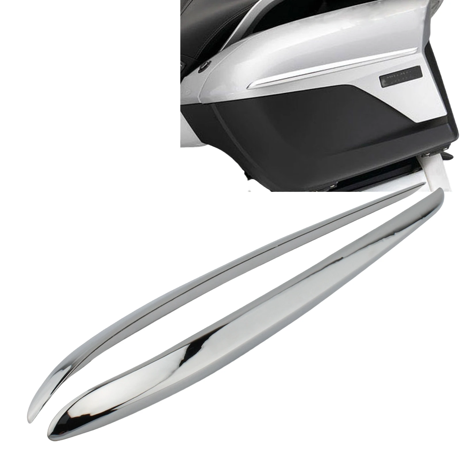 

Olangdn For BMW K1600GTL 2011-2022 Motorcycle Back Box Decoration Strip Rear Side Tank Trunk Panel Cover Fairing Trim