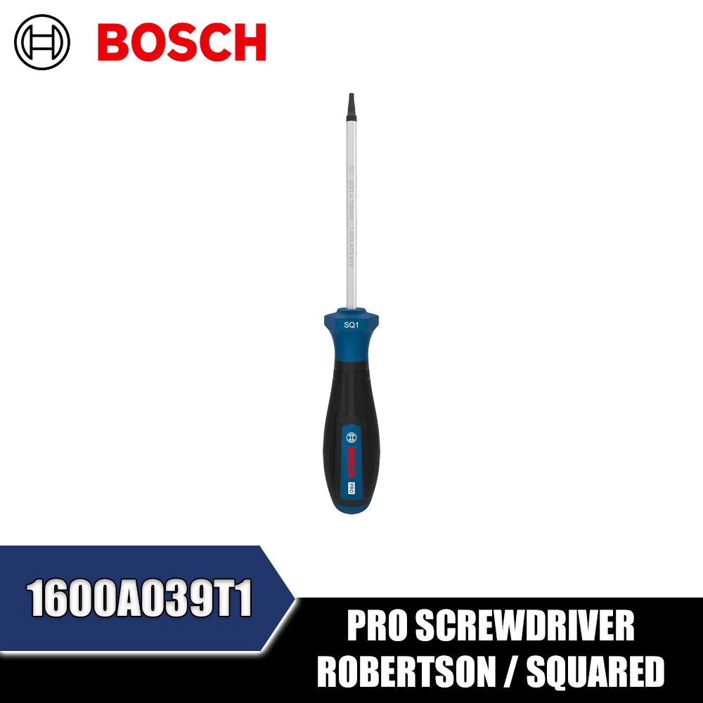 BOSCH 1600A039T0 1600A039T1 1600A039T2 PRO Screwdriver Robertson Squared Screwdriver for High Power Transfer When Driving Screws