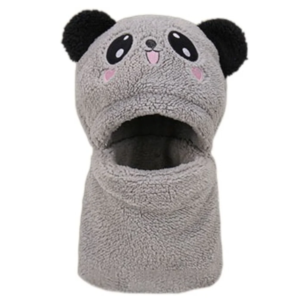 قبعات أطفال مطرزة برسوم كارتونية من القطيفة لحماية الأذن من الصوف قبعة أرنب دافئة ناعمة في الهواء الطلق