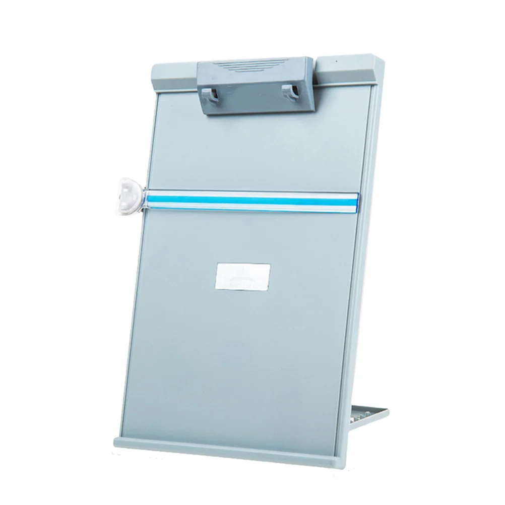 

Light Grey Foldable Desktop Book Stand Adjustable Reading Rack Document Holder Book Rest for Students Cooking Use