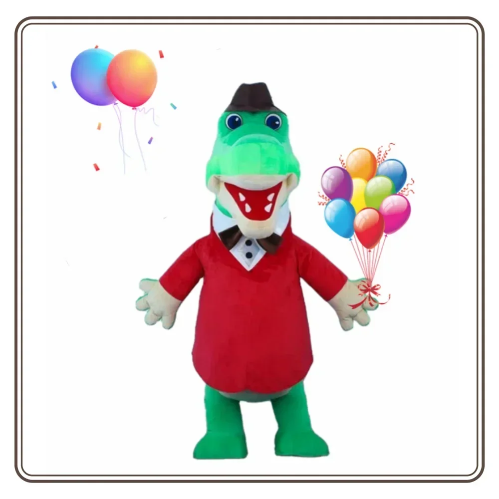 

New Character Russia Giant Inflatable Crocodile Mascot Costume Adult Cartoon Funny Alligator Gena Cosplay Costume No Battery