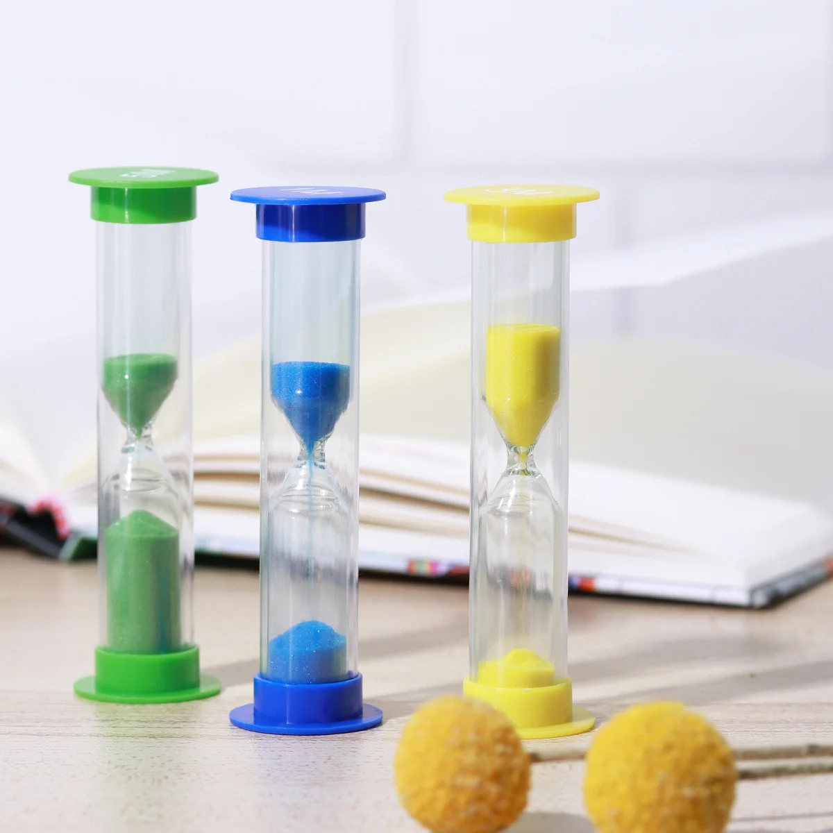 6 قطعة 1 دقيقة 2 دقيقة 3 دقيقة 5 دقيقة 10 دقيقة الرملي الموقت الملونة الساعة الرملية للمطبخ الفصول الدراسية ألعاب ممارسة تنظيف الأسنان البلاستيكية #2