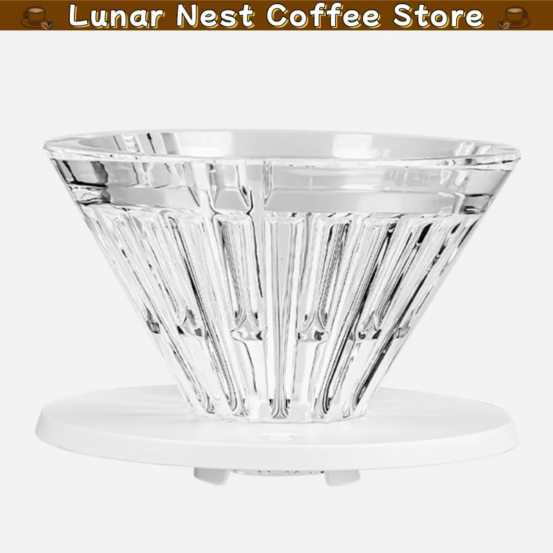 New In Stock Timemore Glass Ice Pupil V60 Dripper Pour Over Coffee Filter Cone Home Barista Brewer Hand Drip Accessory For Home
