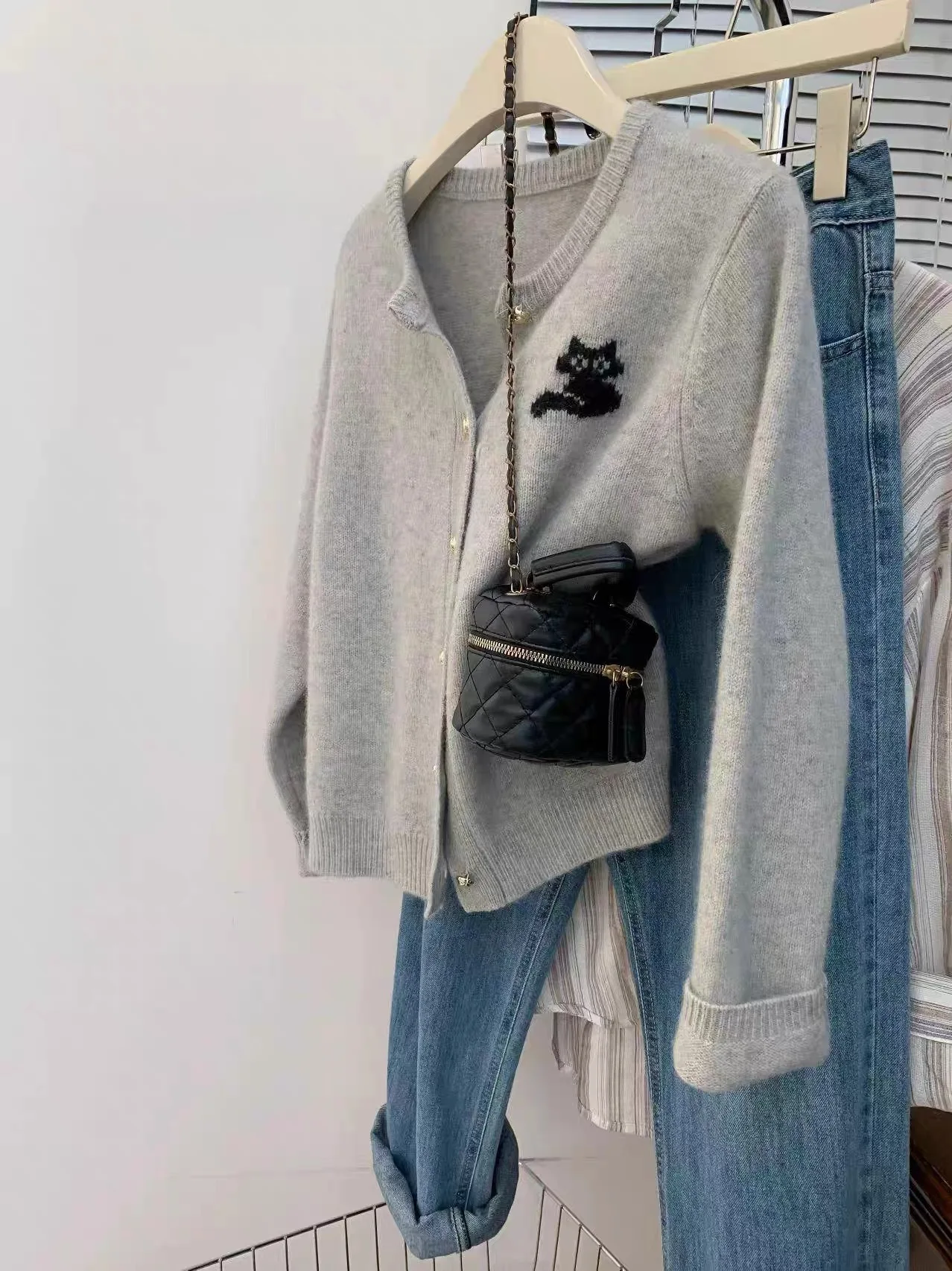 

Осень-зима, круглый вязаный открытый кардиган, женский свободный утягивающий шерстяной свитер с вышивкой, повседневный джемпер