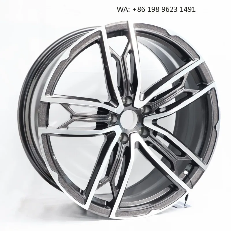 High end customized wheel hub Multiple  Inch deep concave forged alloy rims, 5x3 PCD gold polished finish, single piece sporty