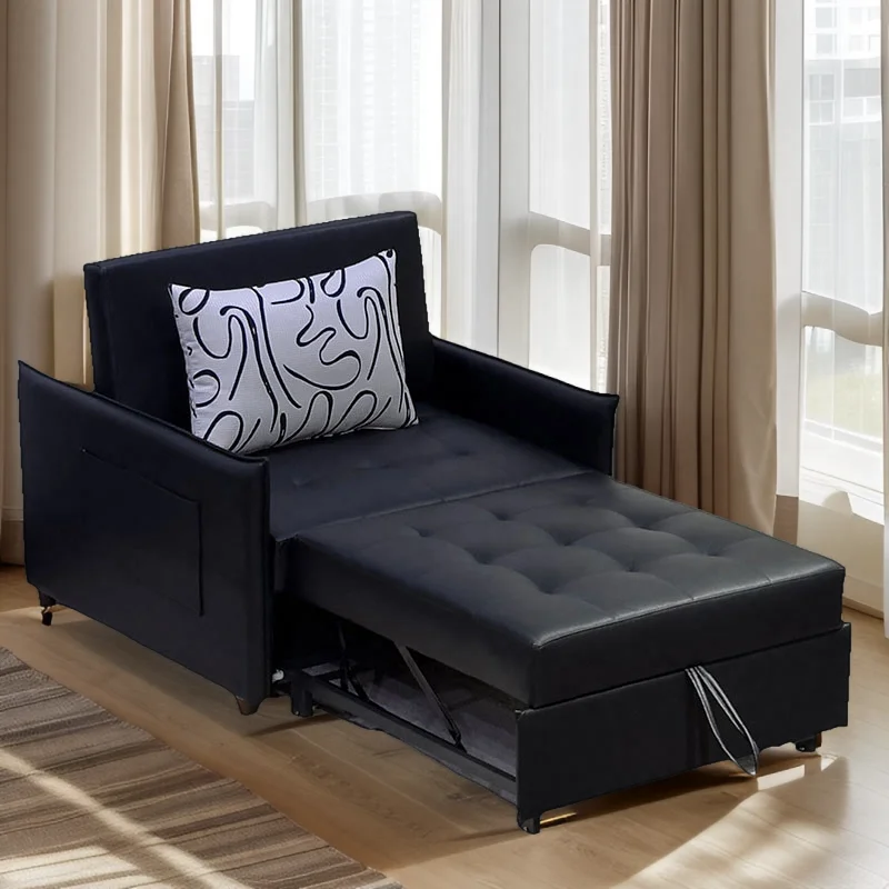 

Living room sofa bed cat scratch skin office single fold cum sofa bed 90cm wide