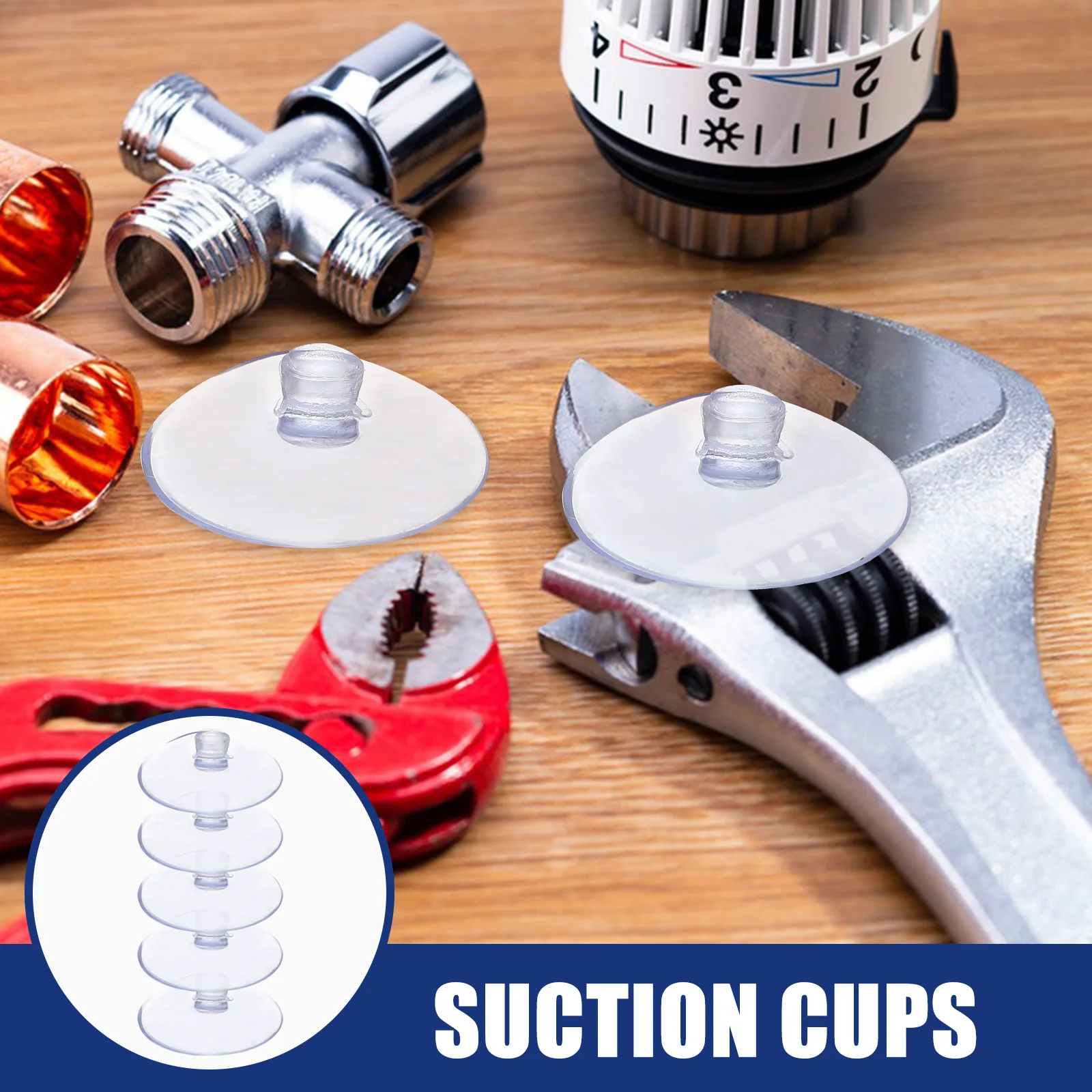 

100pcs Transparent Suction Cups For Glass Wall Mounting Heavy Duty Vacuum Pads No Hook Reusable Pvc Suckers For Bathroom Window