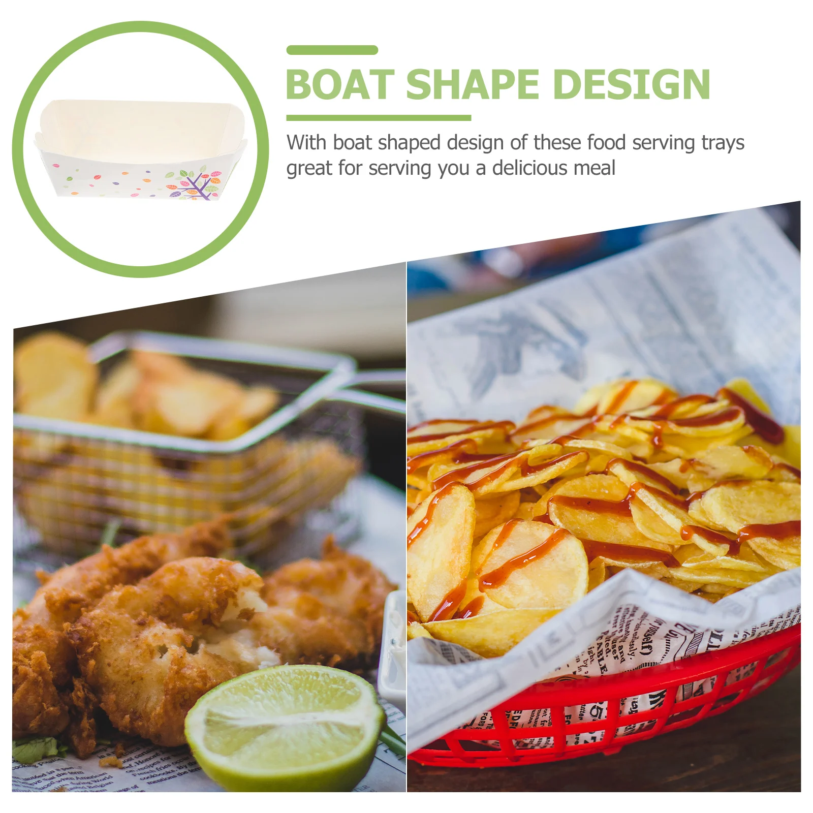 

100 Pcs Disposable Food Trays Paper Serving Tray Carnival Birthday Picnic Reusable Stacking Snack Box Popcorn Chips Cookies Cake