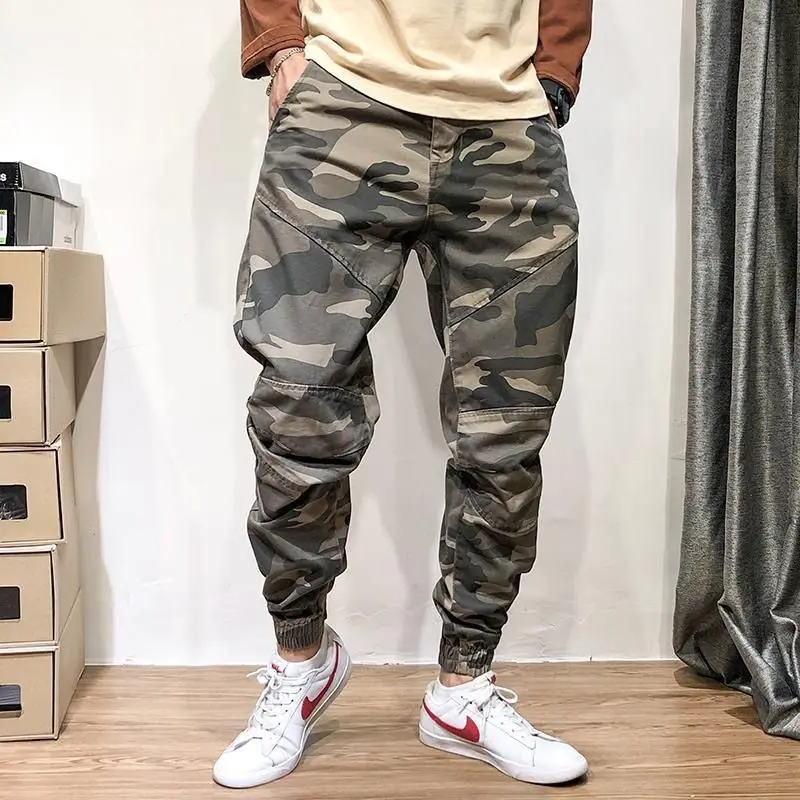 Pantalon Cargo tactique de Camouflage pour homme, Baggy ample et décontracté, en coton, Streetwear, nouvelle mode