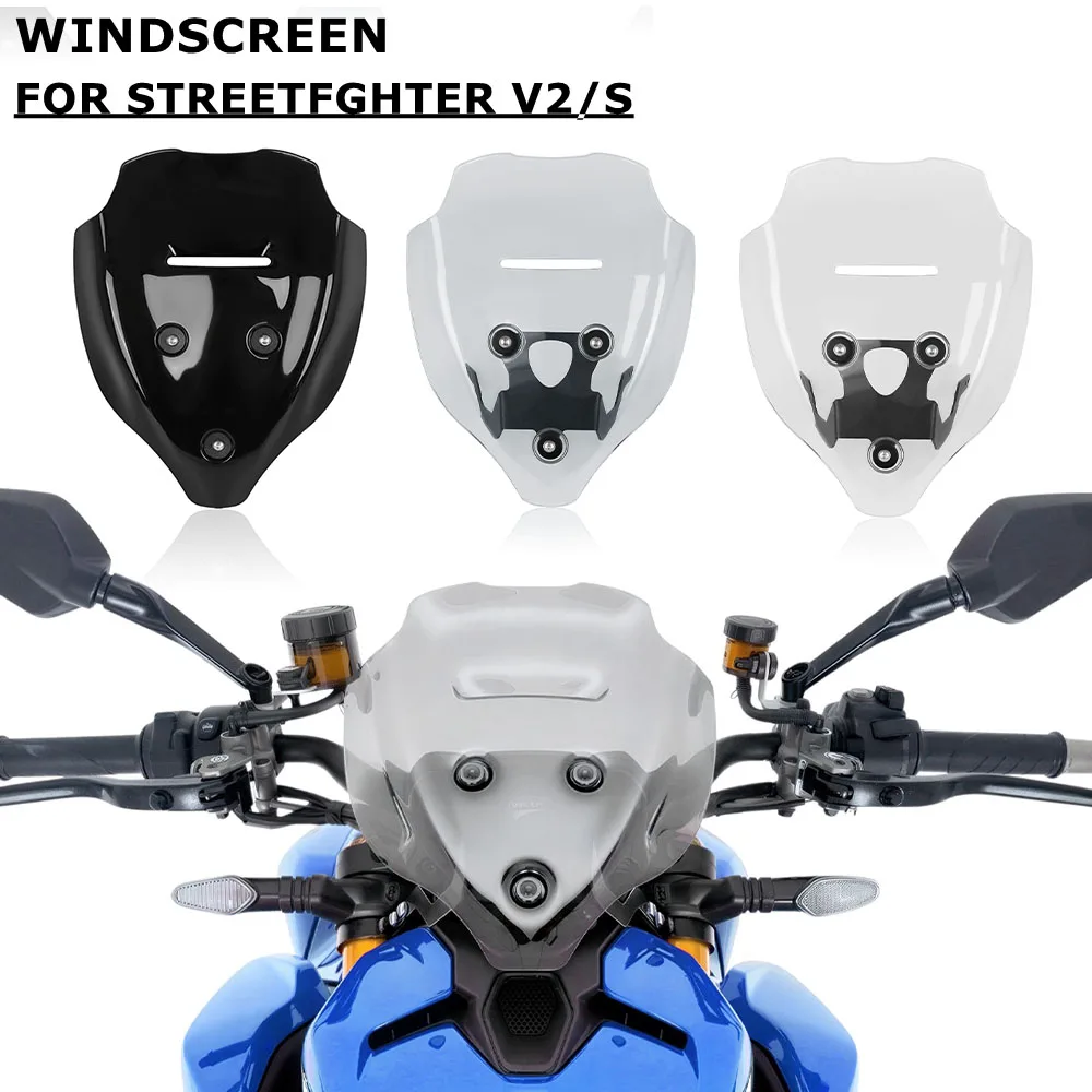

Для Ducati Streetfighter V2 V2 S V2/S 2025 лобовое стекло мотоцикла, лобовое стекло, перегородка, козырек, ветровые дефлекторы, спойлер