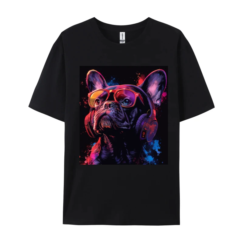 

French Bulldog Cool T-Shirt Normal Discount O-Neck Tops Shirt Mens Plain T Shirts Wholesale Grpahic Tee Street T Shirt