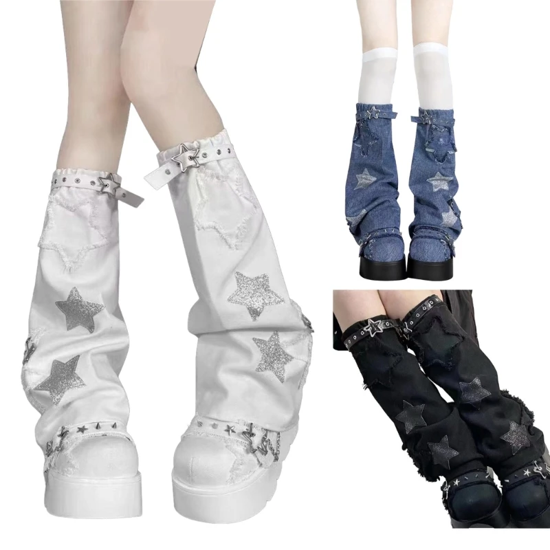 Adjustable Buckle Chain Y2K Leg Covers Strap Women Streetwear Leg Boot Cover