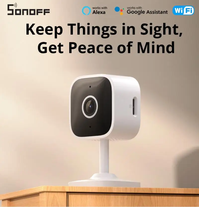 SONOFF CAM Slim Gen2 Smart Home Security Camera 1080P Human&Motion Detection Night Vision Two-way Audio Work With Google Alexa