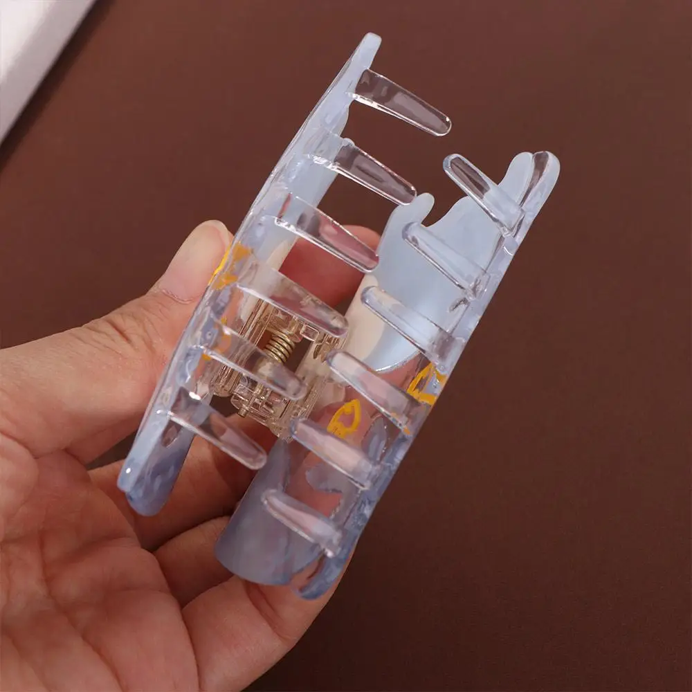 

Cute Geometry Cartoon Mermaid Hair Claw Ponytail Clip Novetly Creative Hair Claw Lovely Acetic Acid Shark Clip Streetwear
