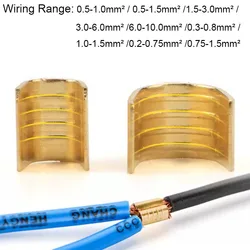 Terminales de anillo de cobre en forma de U, 100 Uds., no aislados, Cable de coche y motocicleta, empalme a tope, conectores de engarce, terminales de acoplamiento