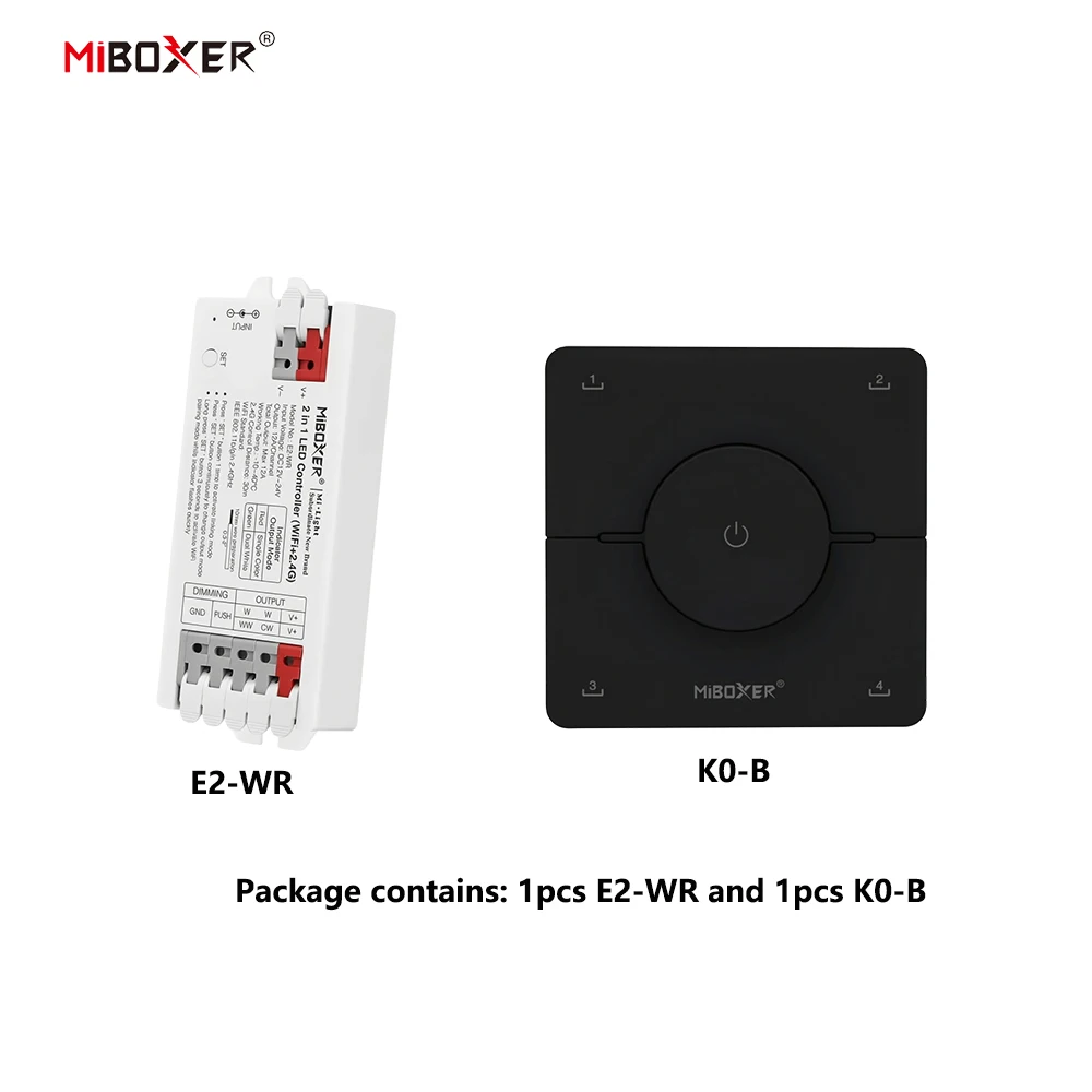 Miboxer E2-WR 2in1 Smart WIFI+2.4GHzRF Tuya APP  Voice Control Dimmer Single color Dual color  LED Strip Controller