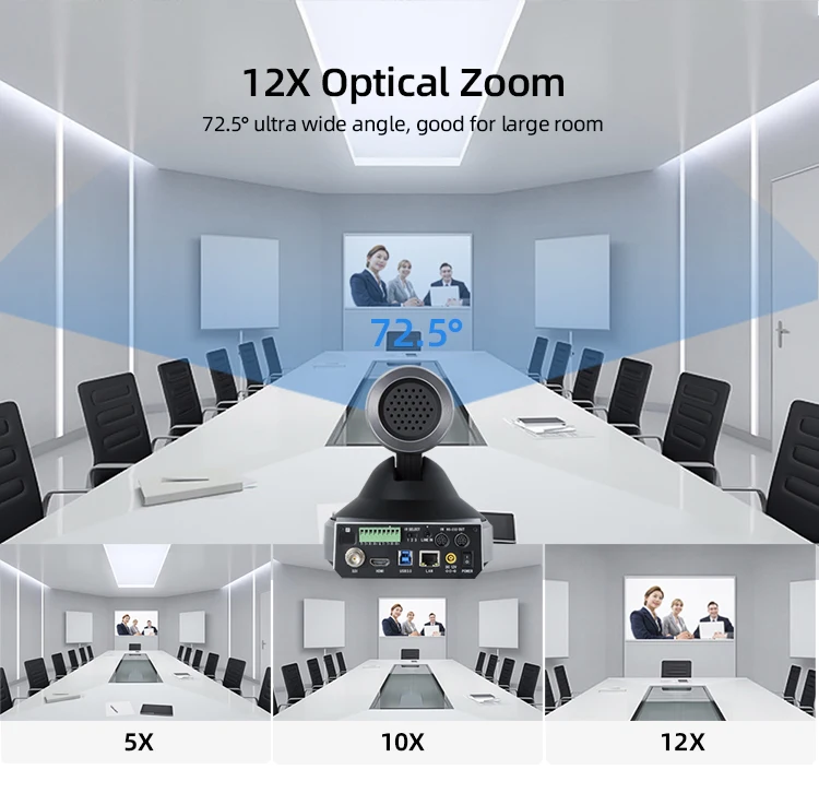 High Quality Professional Equipment Full HD 1080p 12X Optical Zoom SDI LAN PTZ Camera For Live Streaming Event