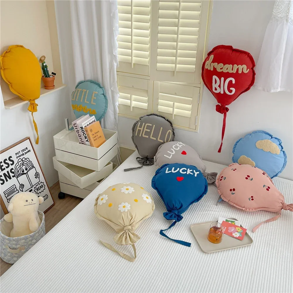 Balloon Pillow Wall Hanging Ornaments Cotton Kids Pillow Nordic Style Nursery Room Decoration Newborn Baby Photography Props