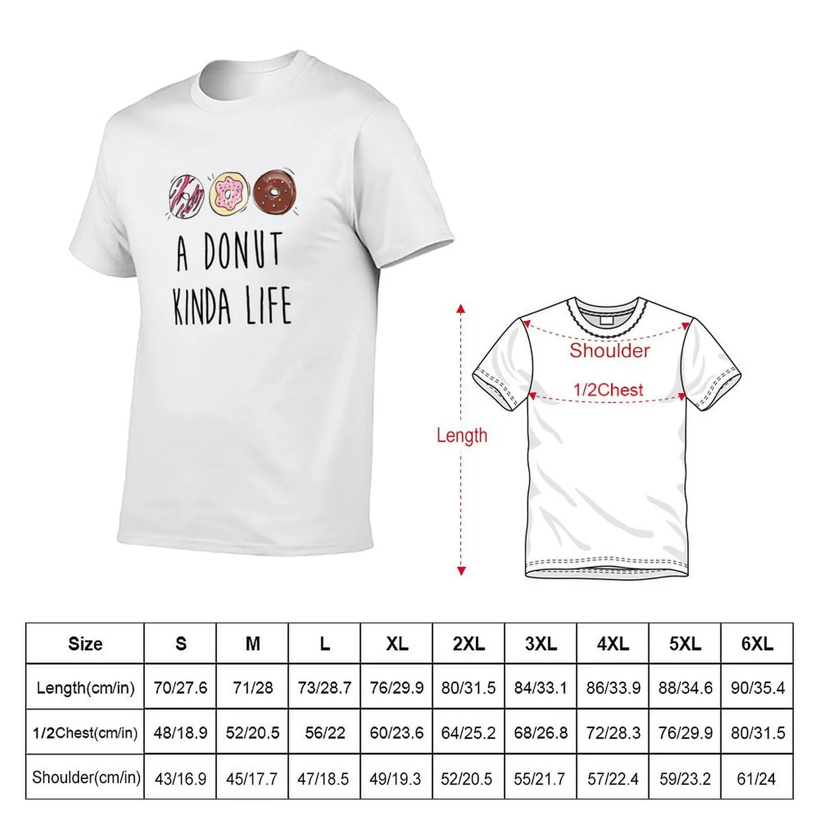 تي شيرت A Donut Kinda Life تي شيرت رجالي برسوم جرافيك تي شيرت للرجال من القطن الناعم