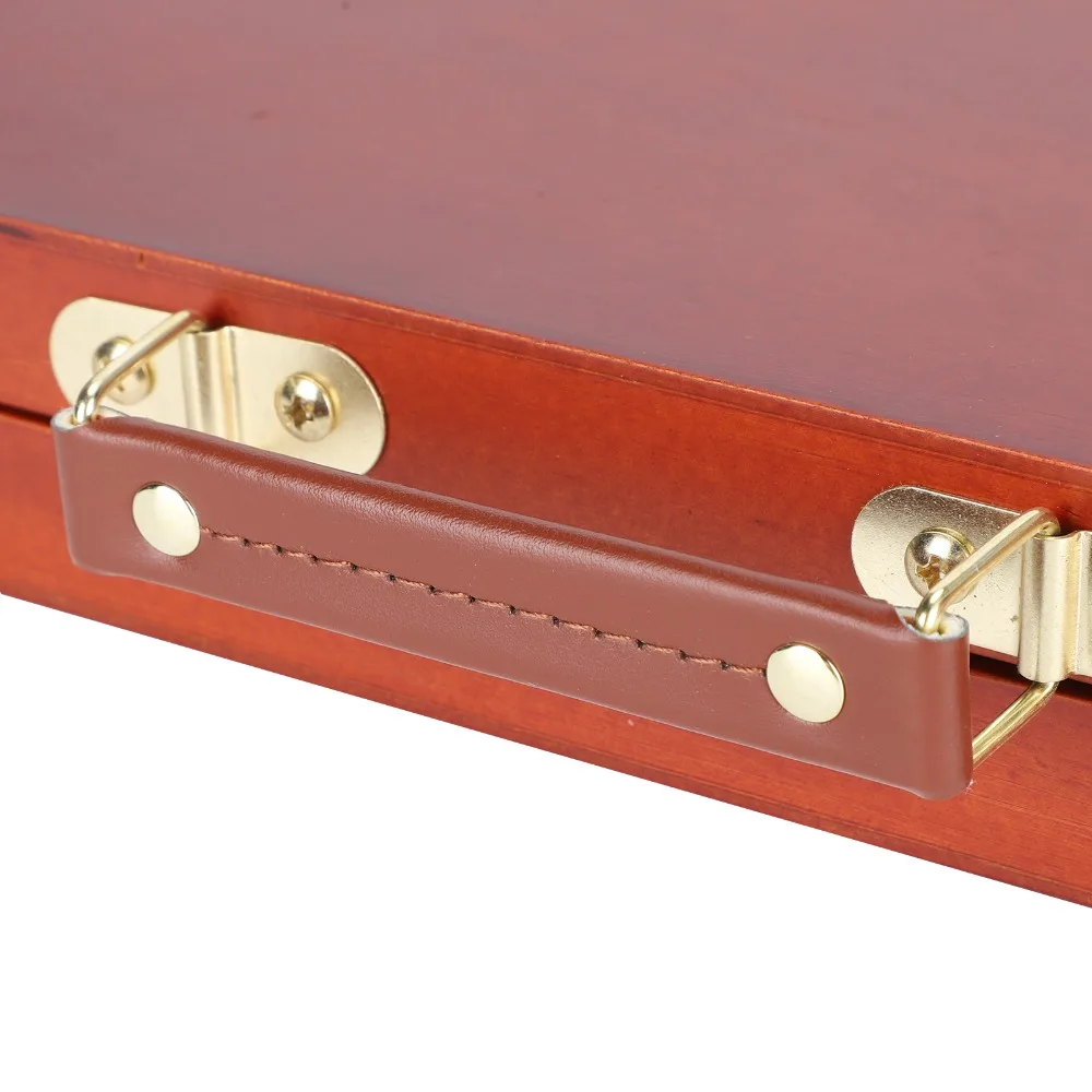 1pcs Lightweight Wooden Painting Storage Box Secure Locking Clasps Multi-functional Design Portable Painting Box