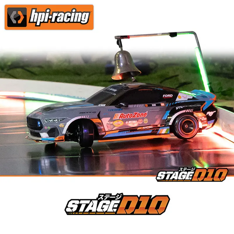 HPI Racing Stage D10 1/10 Ford Mustang RC Drift Car Electric Remote Control RWD Racing Vehicle For Adult Hobby Hobbyist