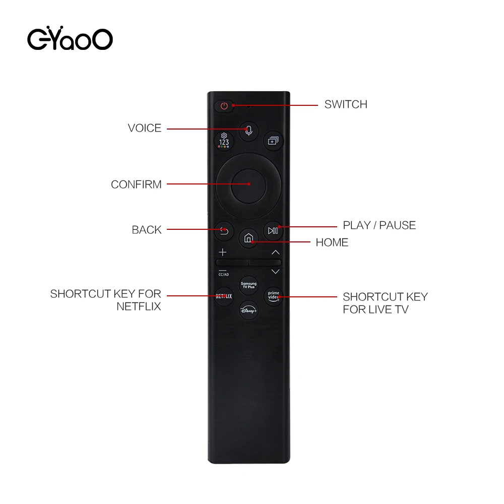 Voice Smart TV Remote BN59-01385A for Samsung 2021 QLED 4K 8K Crystal Series Smart TV Q60A Q70A Q80A QN90A QN800A Without Solar