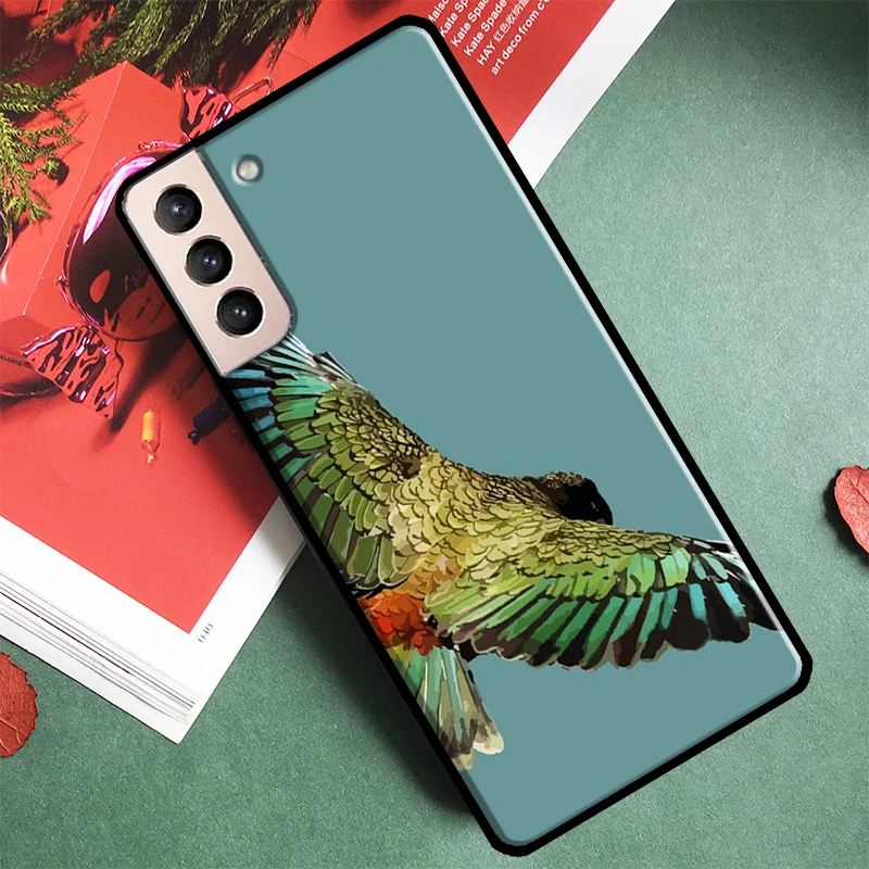 Animal Parrot Bird Phone Case For Samsung Galaxy S21 S20 FE S8 S9 S10 Note 10 Plus Note 20 S22 S23 Ultra Cover