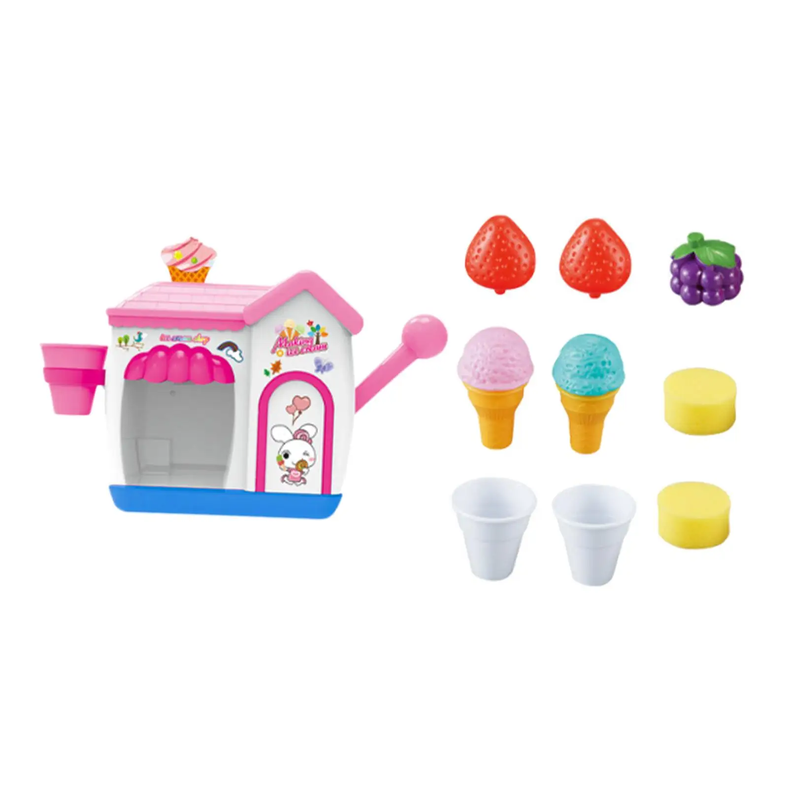Ice Cream Foam Shower Cute Fine Motor Skills Portable Bath Toy Bathtub Toys for Ages 4-8 Boys Girls Kids Holiday Birthday Gifts