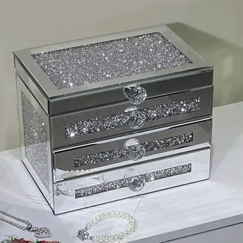 Contemporary Design Handmade Storage Crystal Jewelry Box For Home Necklace Boxes Box Organizer