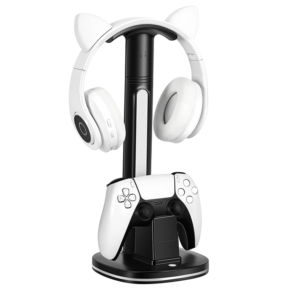 Charging Dock Station For PS5 Game Handle Charger Base Headset Display Holder with Colorful RGB Light For PlayStation 5 Stand