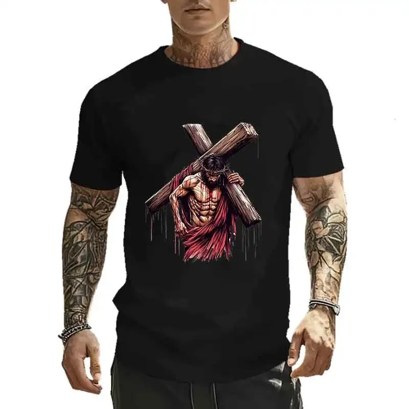 

Summer Unisex Short Sleeve Fashion Street Casual Cotton T-Shirt Breathable Comfortable Male Top Y2K Clothing