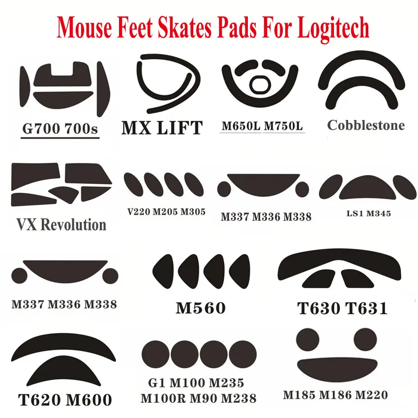2sets Mouse Skates Pad Mouse Feet For Logitech M650L M750 700 700S MX Lift Laser Mouse Gaming Replacement