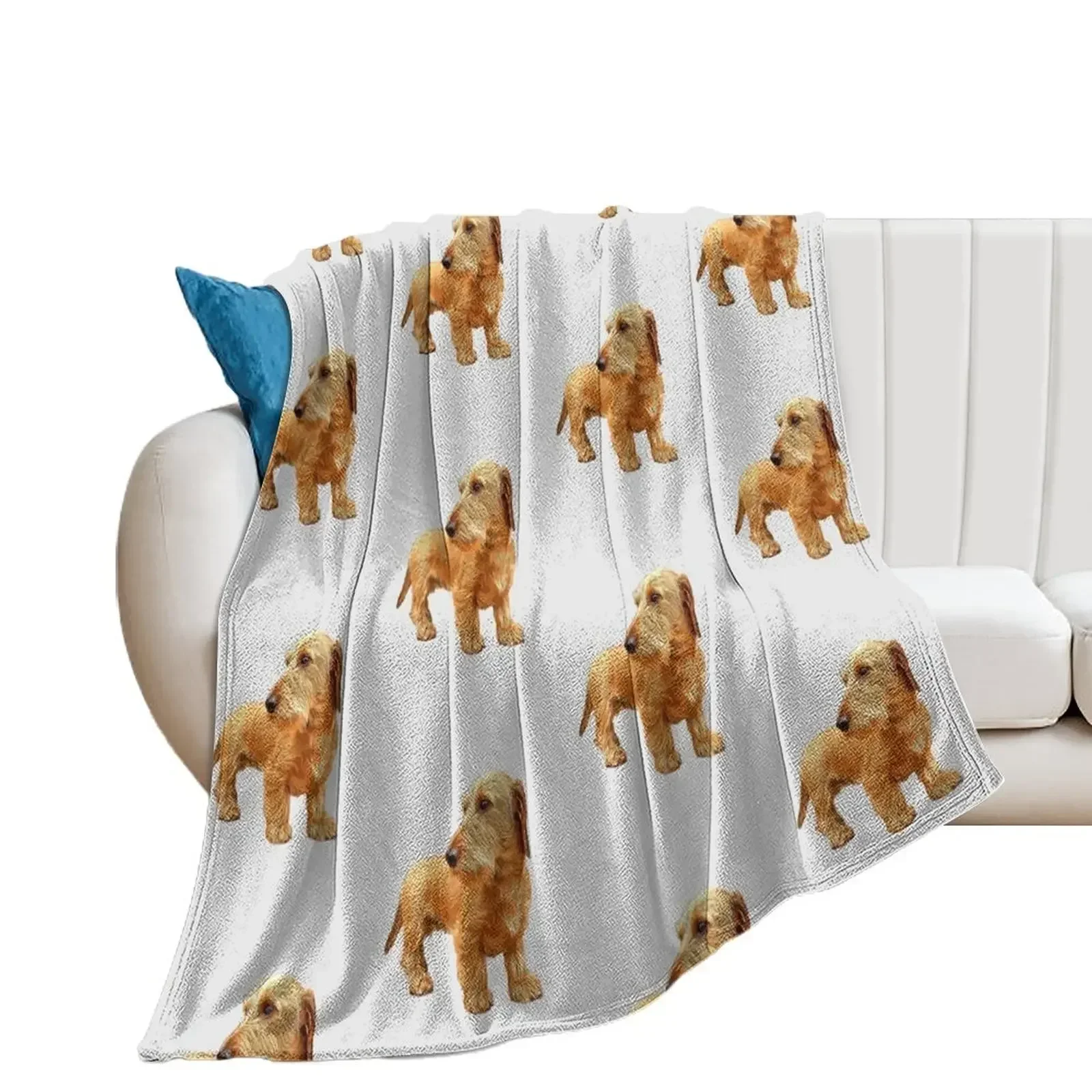 

Dachshund Wire Haired Red Beauty! Throw Blanket Personalized Gift Large Furrys Blankets