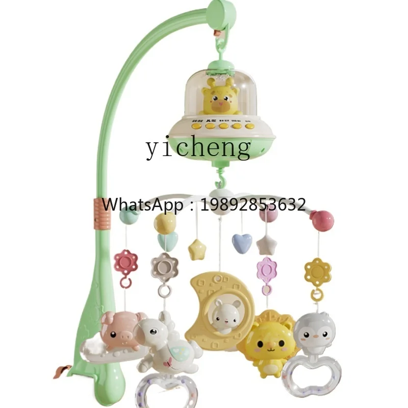 ZZ Chocalho de cabeceira para recém-nascidos pendurado pingente giratório brinquedo confortável para bebê pendurado sino de cama