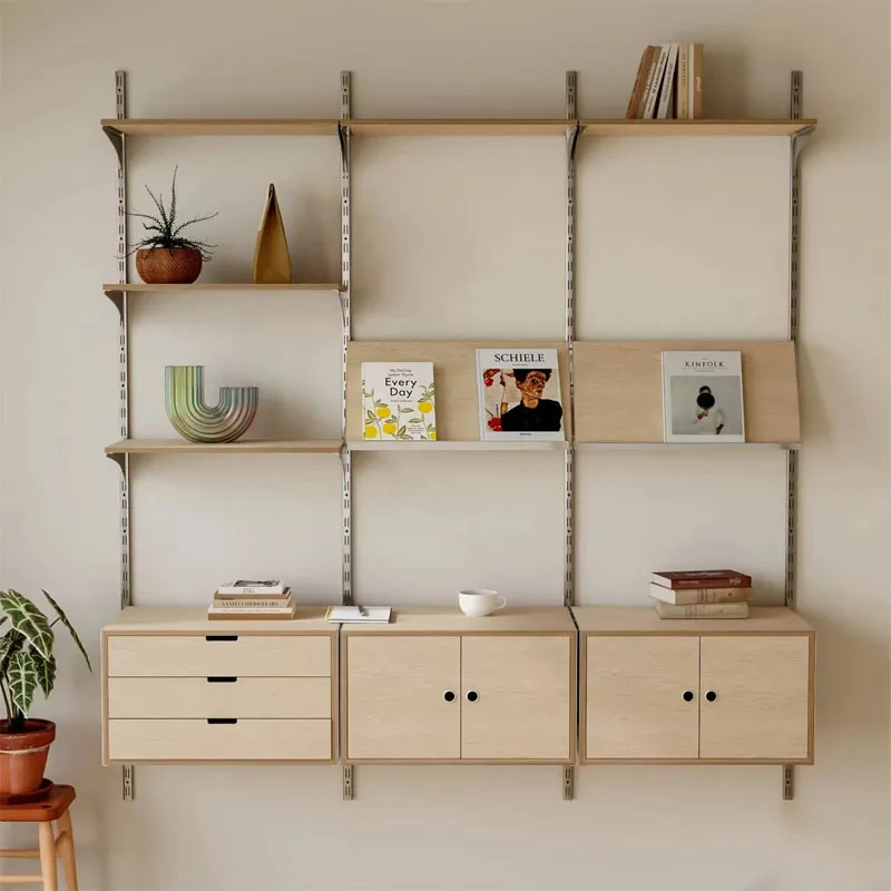 Minimalist ins wind track shelf combination wall hanging